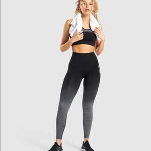Gymshark Adapt Ombre Seamless Leggings - Black/black marl Medium